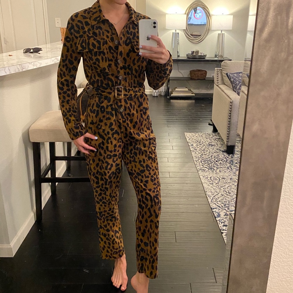 Leopard Jumpsuit/Boiler Suit